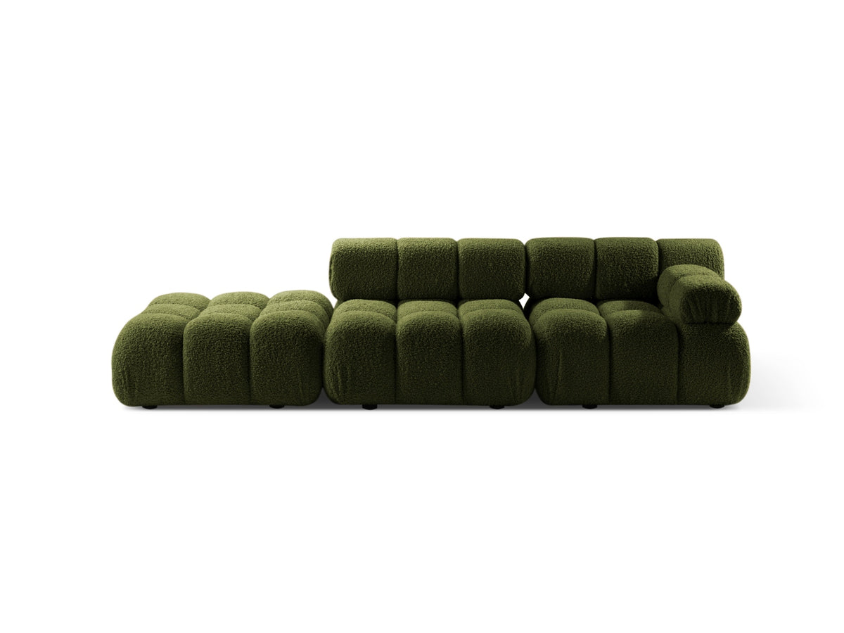 Bellis Boucle modulares Sofa links 4 Sitzer 94cm in Green-Rolf präsentiert im Onlineshop von KAQTU Design AG. L-Sofa links ist von Micadoni