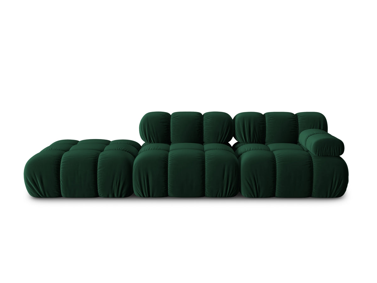 Bellis Velour modulares Sofa links 4 Sitzer 94cm in Bottle Green-Bluvel präsentiert im Onlineshop von KAQTU Design AG. L-Sofa links ist von Micadoni