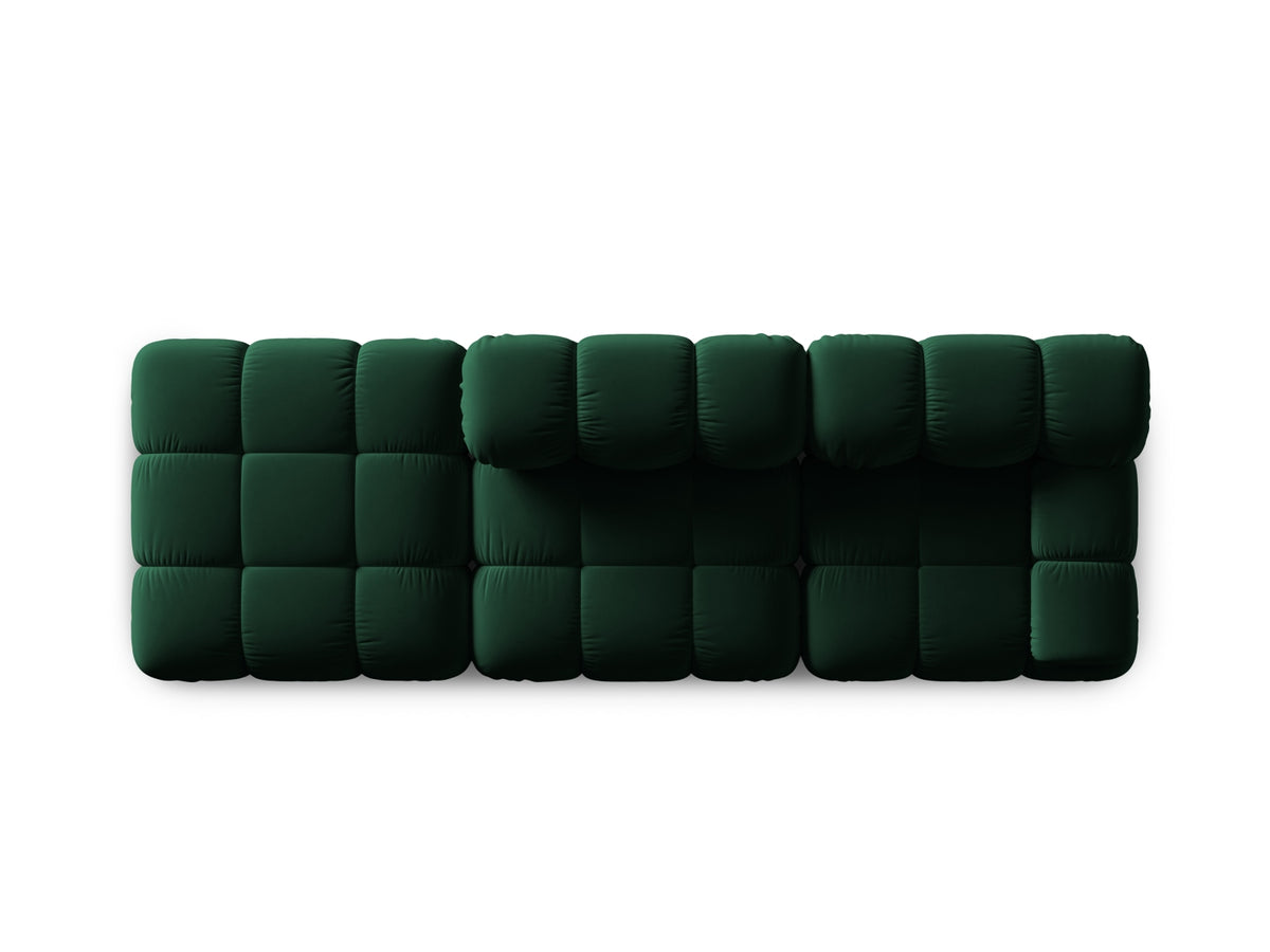 Bellis Velour modulares Sofa links 4 Sitzer 94cm in Bottle Green-Bluvel präsentiert im Onlineshop von KAQTU Design AG. L-Sofa links ist von Micadoni