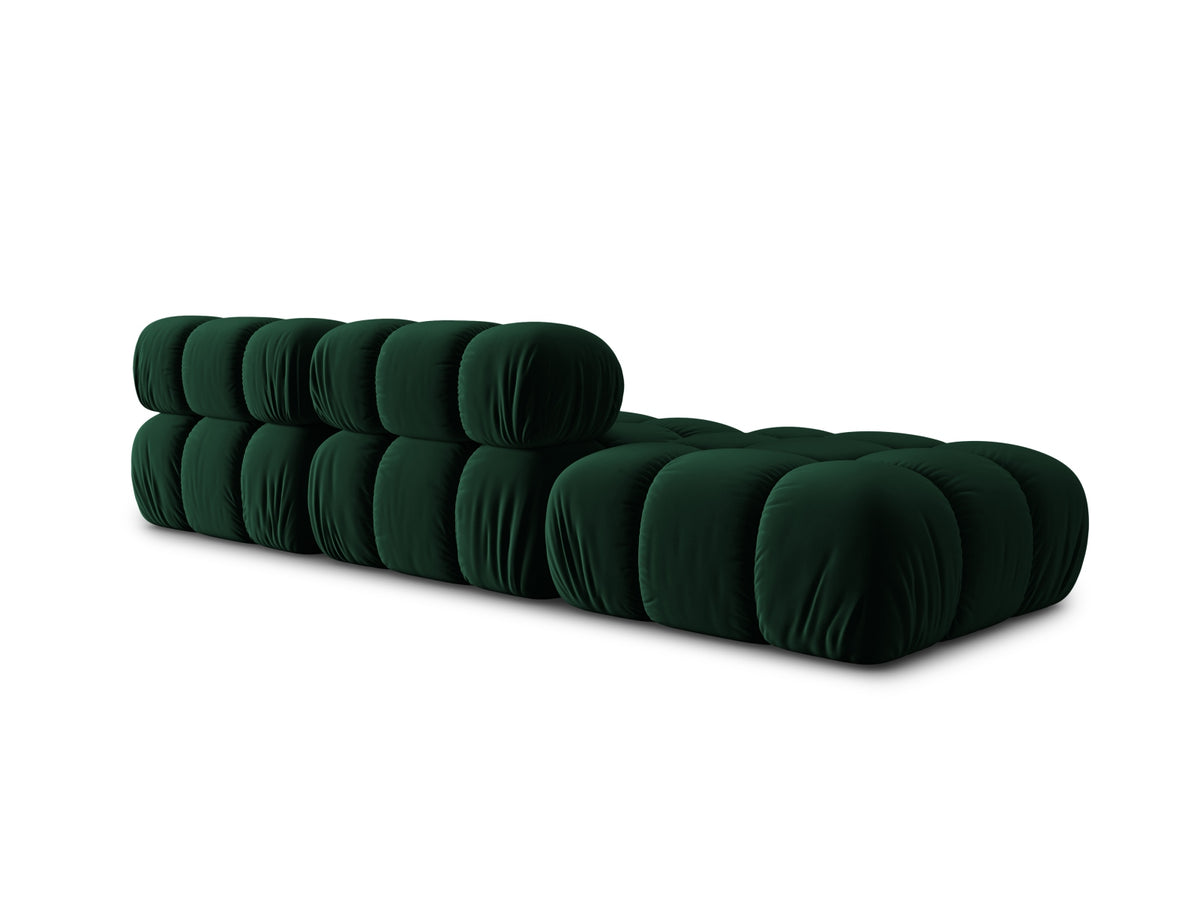 Bellis Velour modulares Sofa links 4 Sitzer 94cm in Bottle Green-Bluvel präsentiert im Onlineshop von KAQTU Design AG. L-Sofa links ist von Micadoni