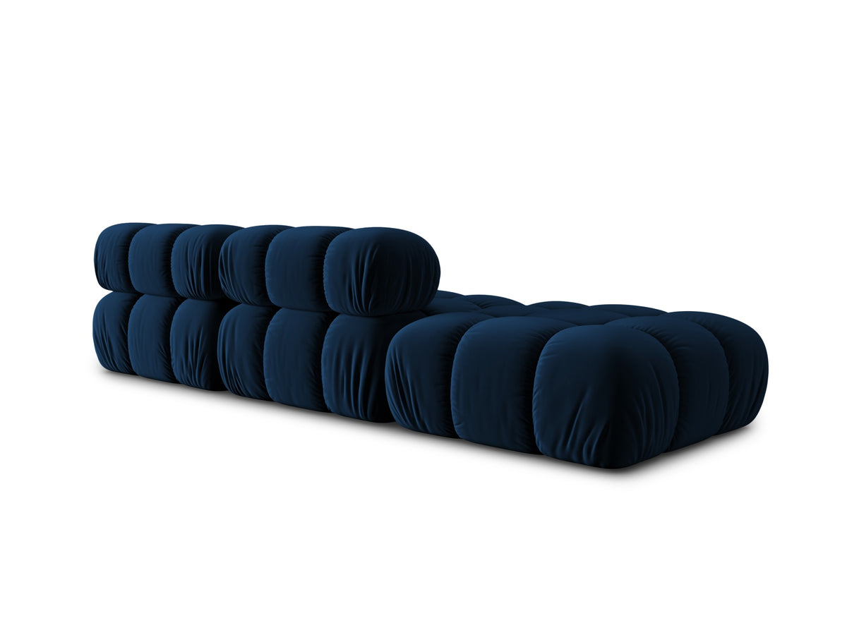 Bellis Velour modulares Sofa links 4 Sitzer 94cm in Royal Blue-Bluvel präsentiert im Onlineshop von KAQTU Design AG. L-Sofa links ist von Micadoni