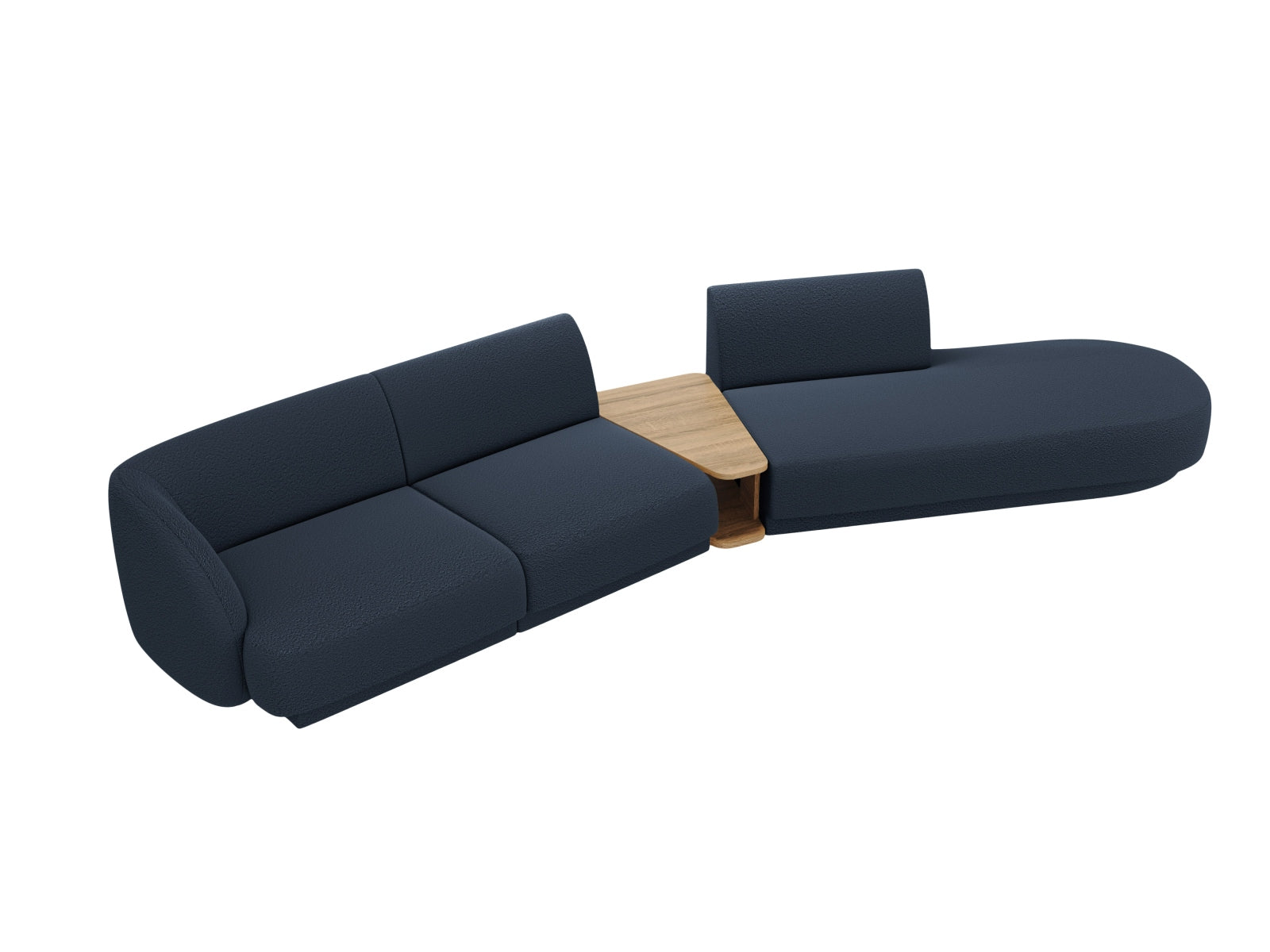 Miley Modulares Sofa rechts 4 Sitzer in Dark Blue präsentiert im Onlineshop von KAQTU Design AG. L-Sofa rechts ist von Micadoni