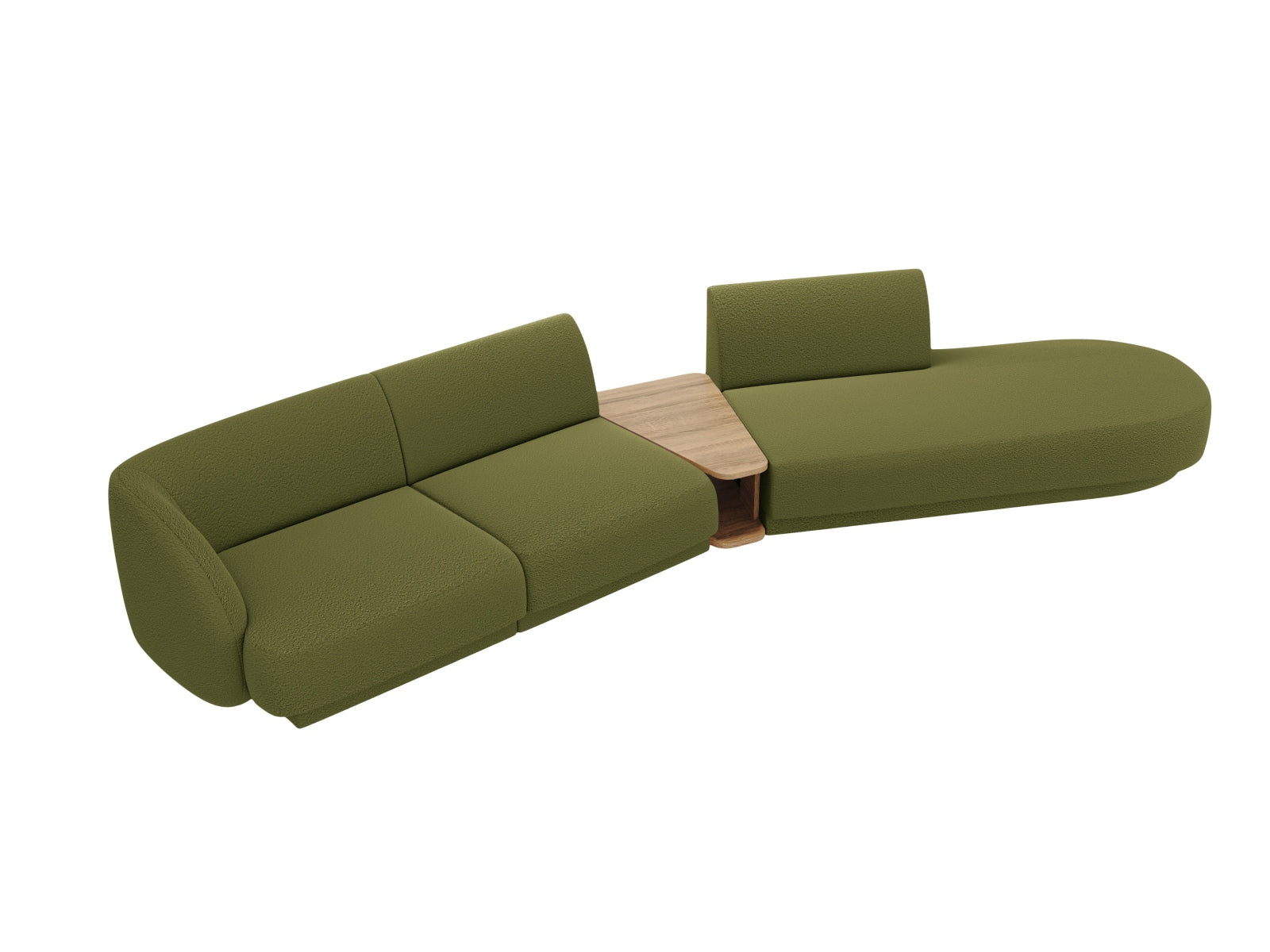 Miley Modulares Sofa rechts 4 Sitzer in Dark Olive Green präsentiert im Onlineshop von KAQTU Design AG. L-Sofa rechts ist von Micadoni