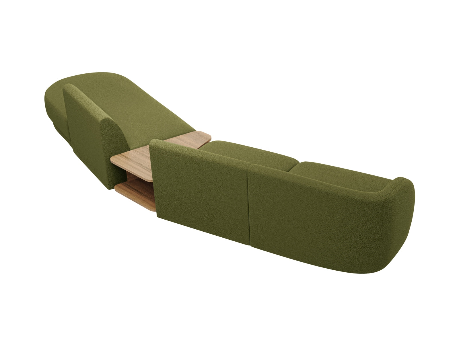 Miley Modulares Sofa rechts 4 Sitzer in Dark Olive Green präsentiert im Onlineshop von KAQTU Design AG. L-Sofa rechts ist von Micadoni