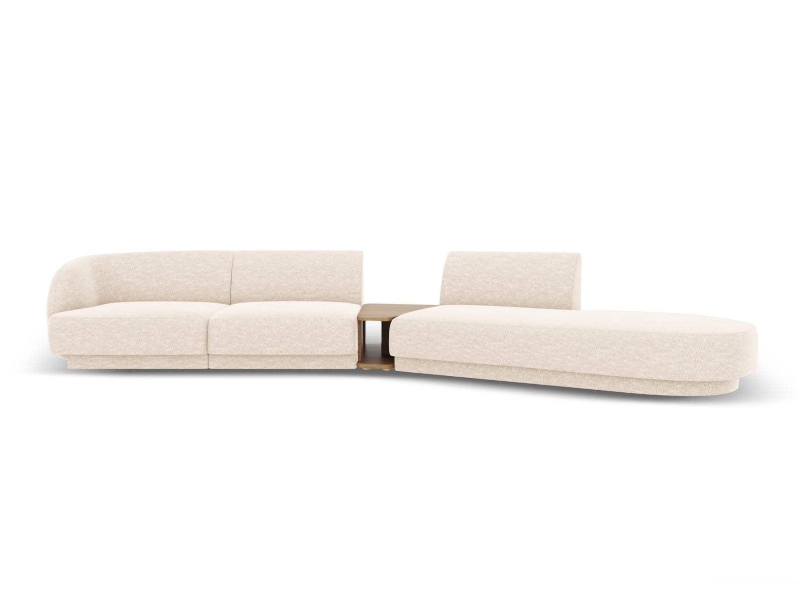 Miley Modulares Sofa rechts 4 Sitzer in Light Beige präsentiert im Onlineshop von KAQTU Design AG. L-Sofa rechts ist von Micadoni