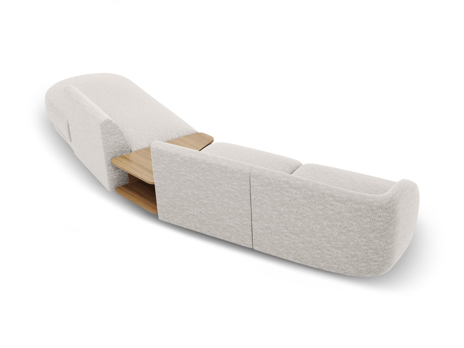 Miley Modulares Sofa rechts 4 Sitzer in Light Grey präsentiert im Onlineshop von KAQTU Design AG. L-Sofa rechts ist von Micadoni