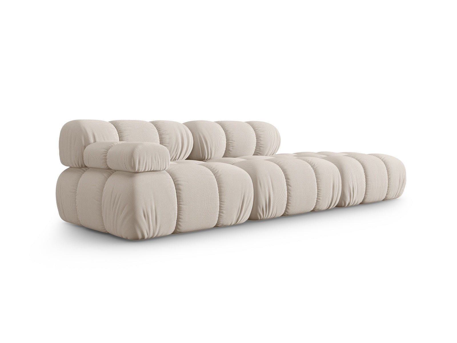 Elegantes Bellis modulares Sofa in Light Beige, 4-Sitzer, rechtsseitig, ideal für stilvolle Wohnräume, präsentiert von Micadoni.