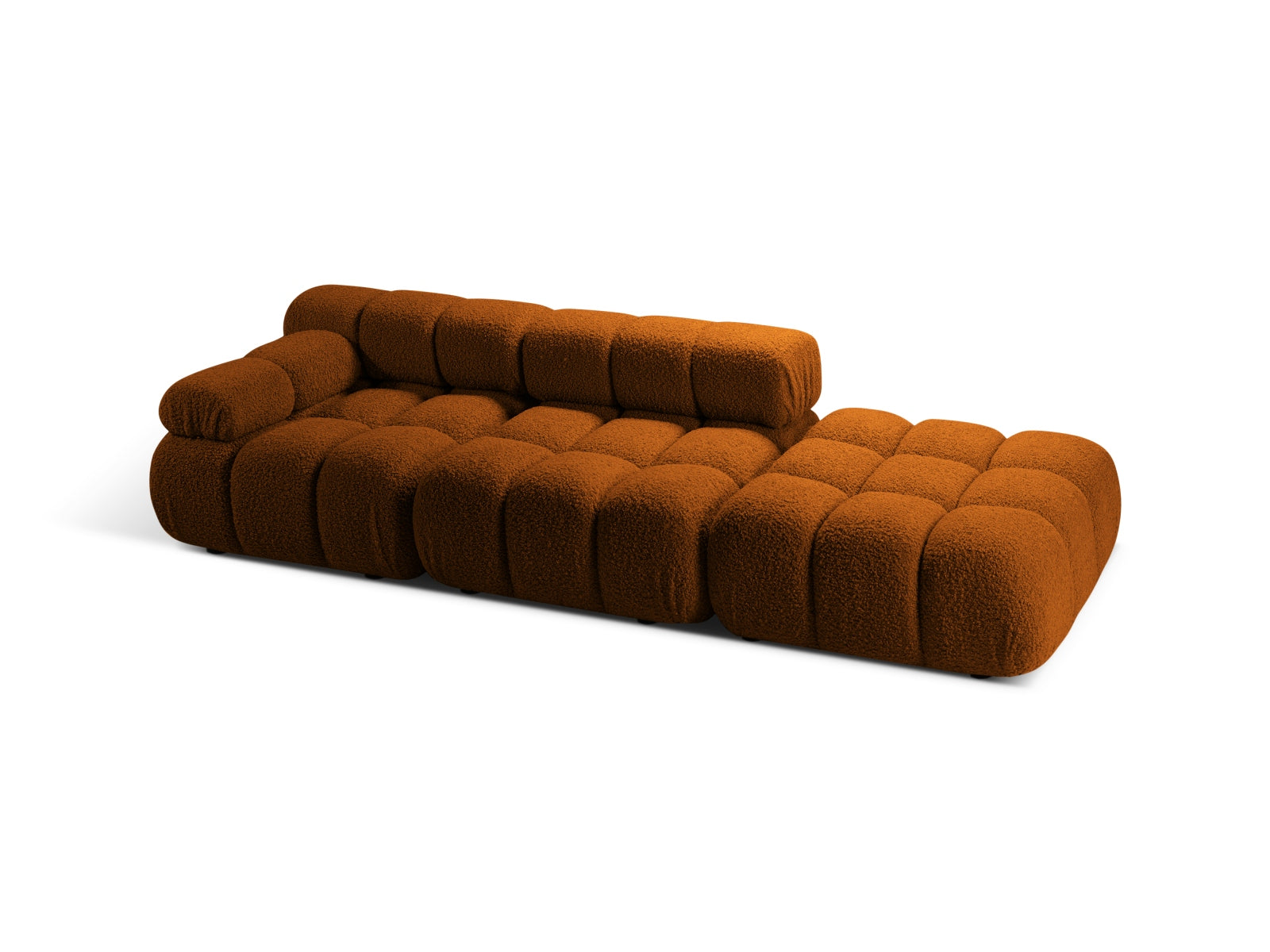 Bellis Boucle modulares Sofa rechts 4 Sitzer 94cm in Brick präsentiert im Onlineshop von KAQTU Design AG. L-Sofa rechts ist von Micadoni