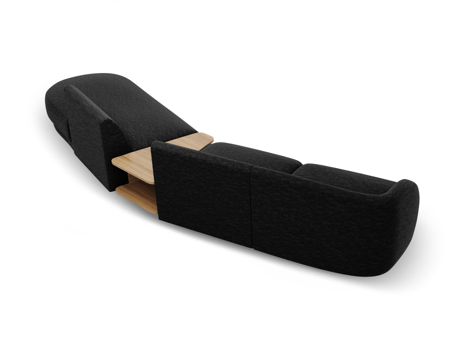 Miley Modulares Sofa rechts 4 Sitzer in Anthracite präsentiert im Onlineshop von KAQTU Design AG. L-Sofa rechts ist von Micadoni