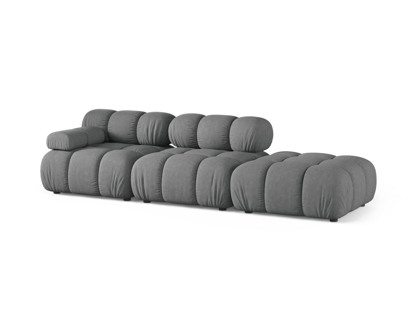 Elegantes 4-Sitzer Modular Sofa Bellis in Grau, ideal für moderne Wohnräume, präsentiert von Micadoni im KAQTU Onlineshop.