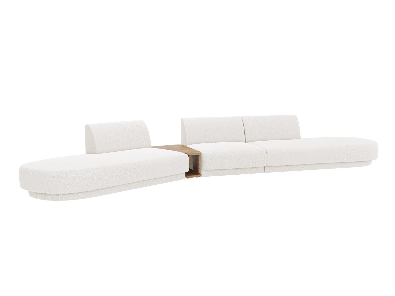 Miley Modulares Sofa links 5 Sitzer in White präsentiert im Onlineshop von KAQTU Design AG. L-Sofa links ist von Micadoni