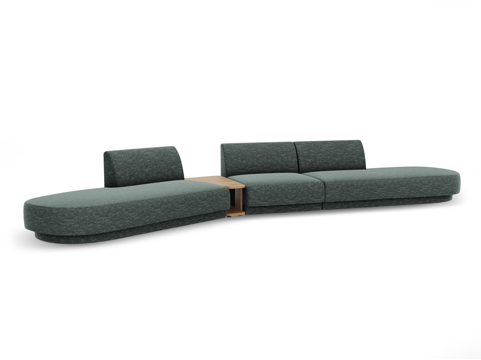 Miley Modulares Sofa links 5 Sitzer in Petrol präsentiert im Onlineshop von KAQTU Design AG. L-Sofa links ist von Micadoni