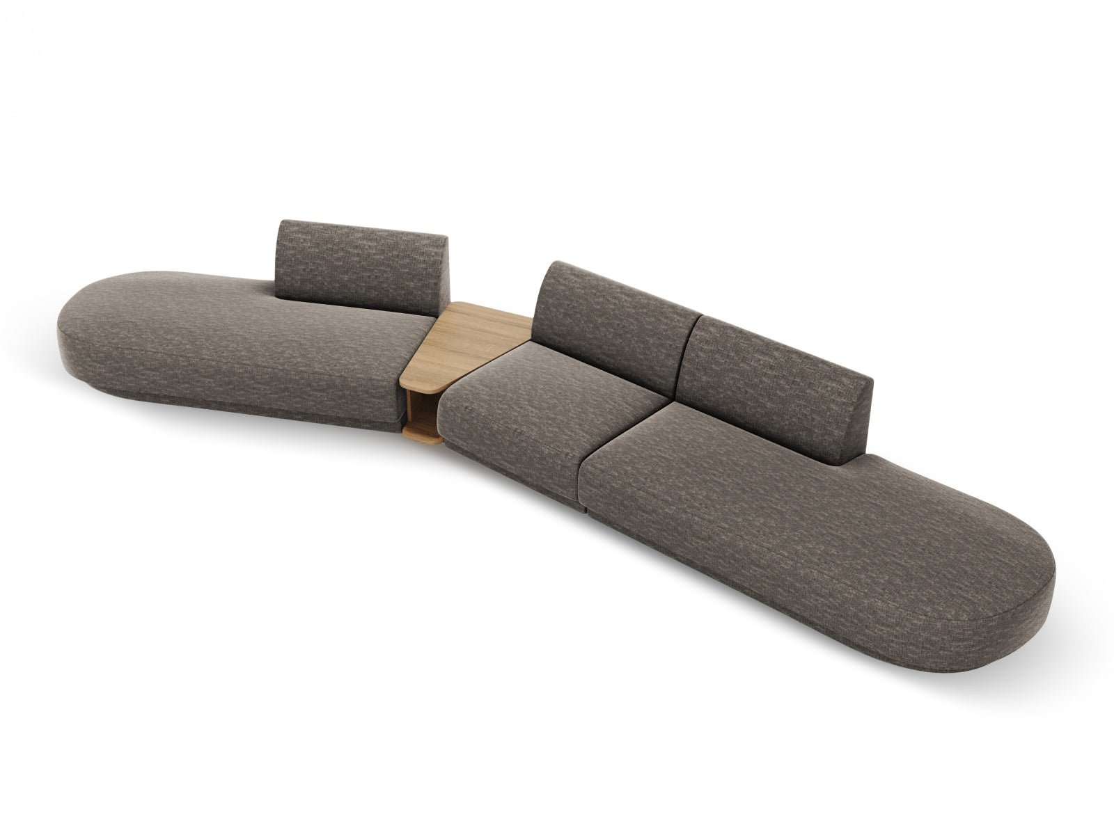 Miley Modulares Sofa links 5 Sitzer in Grey präsentiert im Onlineshop von KAQTU Design AG. L-Sofa links ist von Micadoni