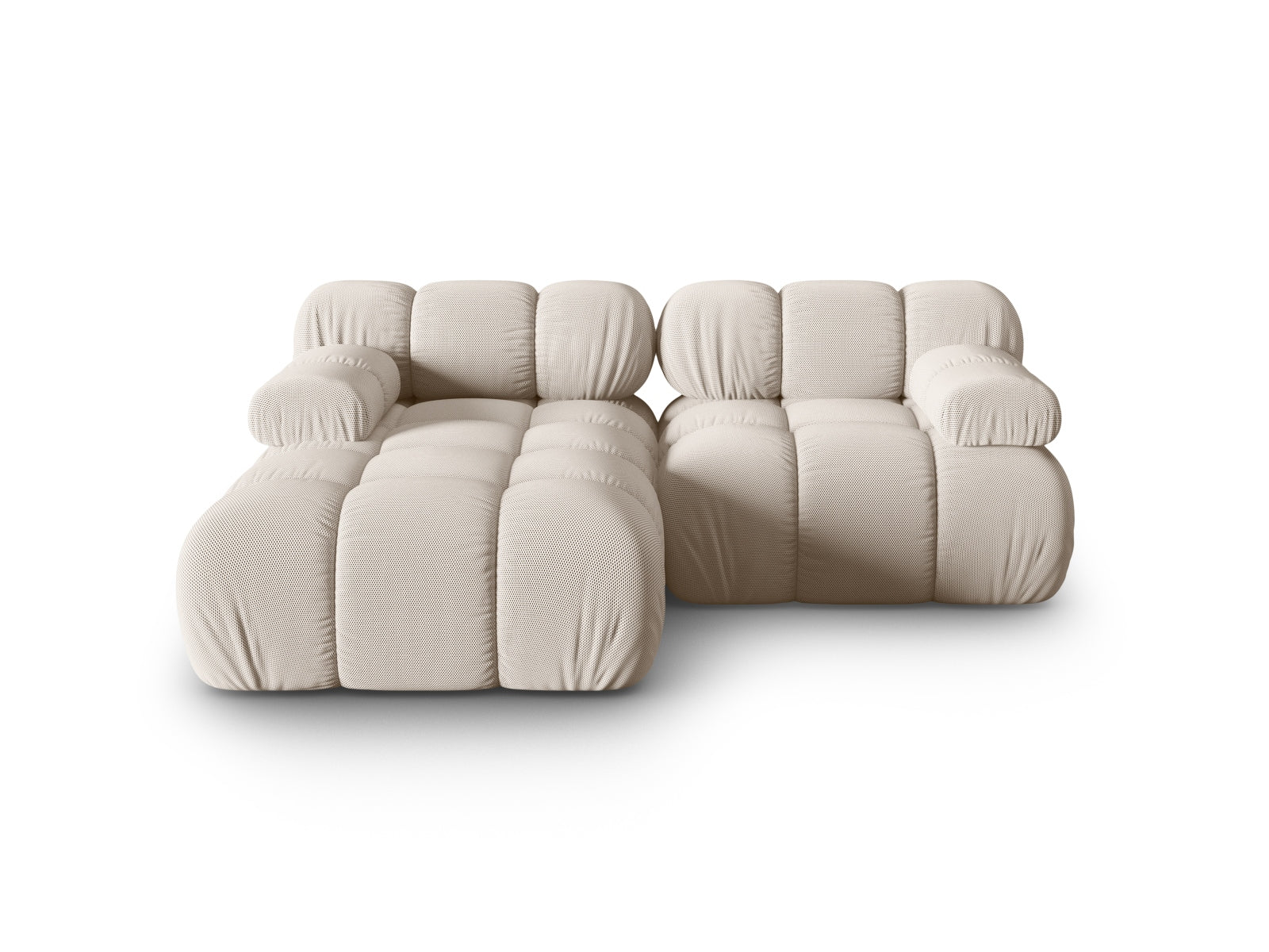 Bellis Modulares Ecksofa links 3 Sitzer 155cm in Light Beige-Sonic präsentiert im Onlineshop von KAQTU Design AG. L-Sofa links ist von Micadoni