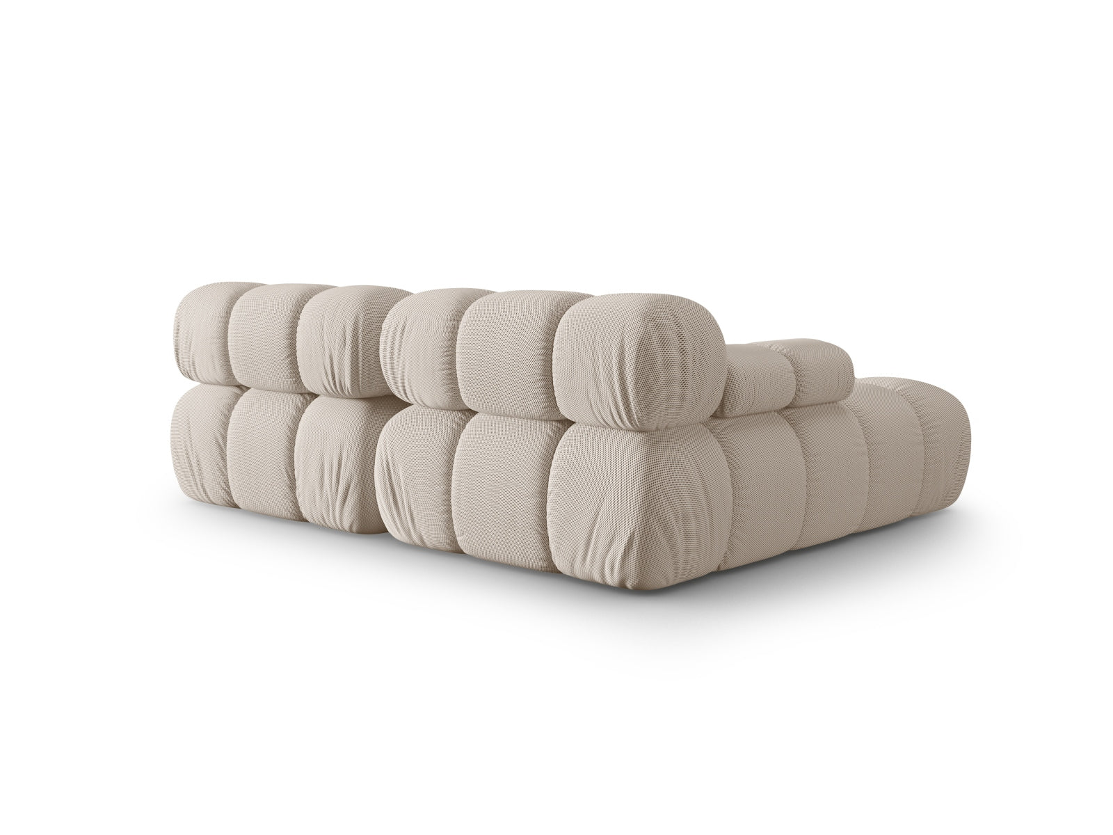 Stylisches, modulares Ecksofa Bellis in sanftem Beige, 3-Sitzer, 155 cm, ideal für zeitgemäße Wohnräume, erhältlich bei Micadoni.