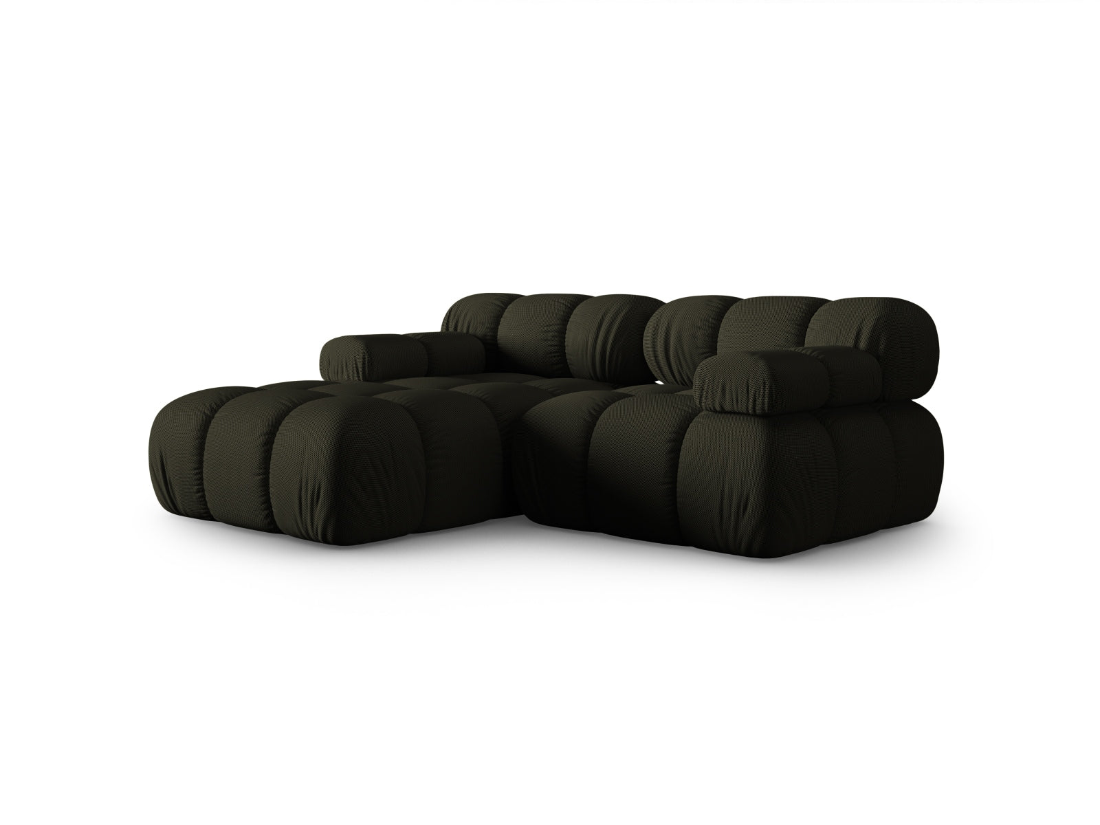 Elegantes Bellis Ecksofa in Amazon Green-Sonic, 3-Sitzer, 155 cm, modulares Design von Micadoni, ideal für stilvolle Wohnräume.