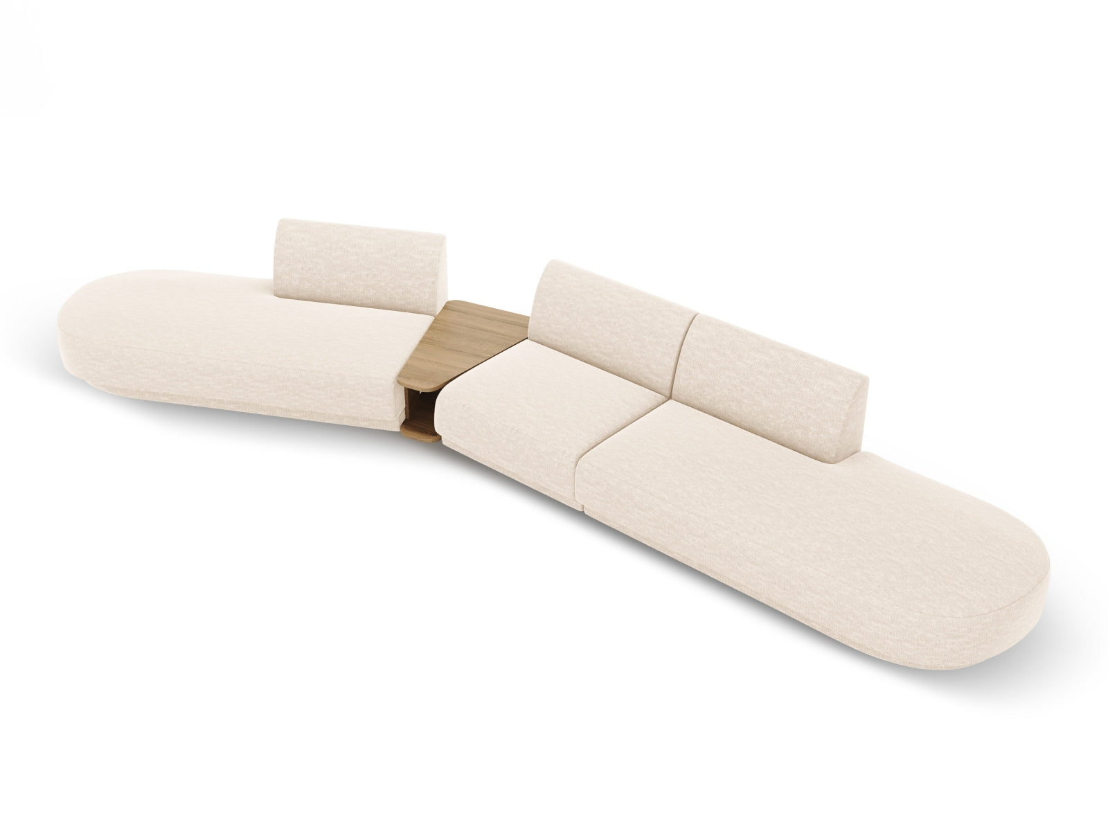 Miley Modulares Sofa links 5 Sitzer in Ivory präsentiert im Onlineshop von KAQTU Design AG. L-Sofa links ist von Micadoni