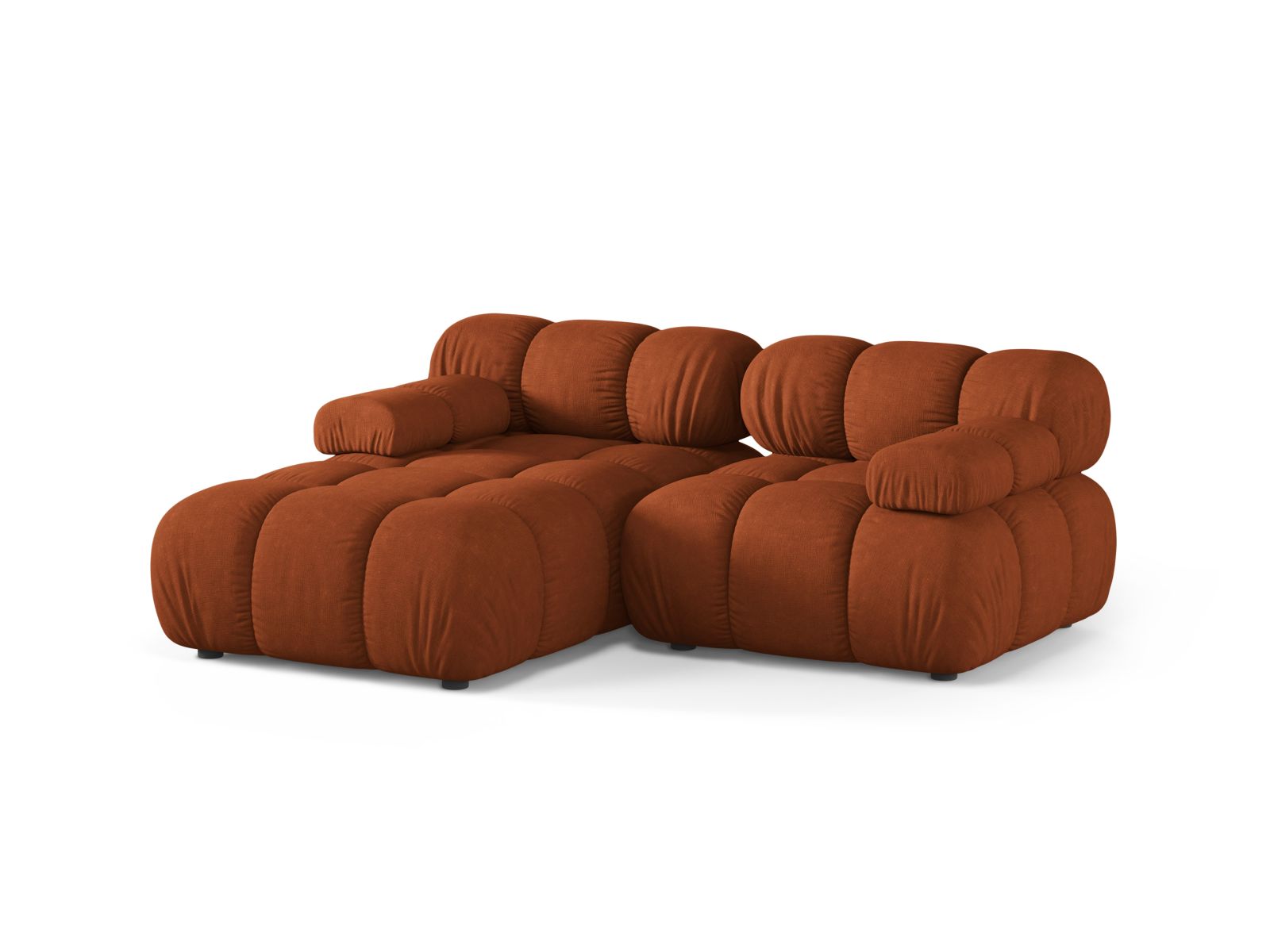 Modulares 3-Sitzer Ecksofa Bellis in stilvollem Brick-Liberty, ideal für moderne Wohnräume, erhältlich bei KAQTU Design AG.