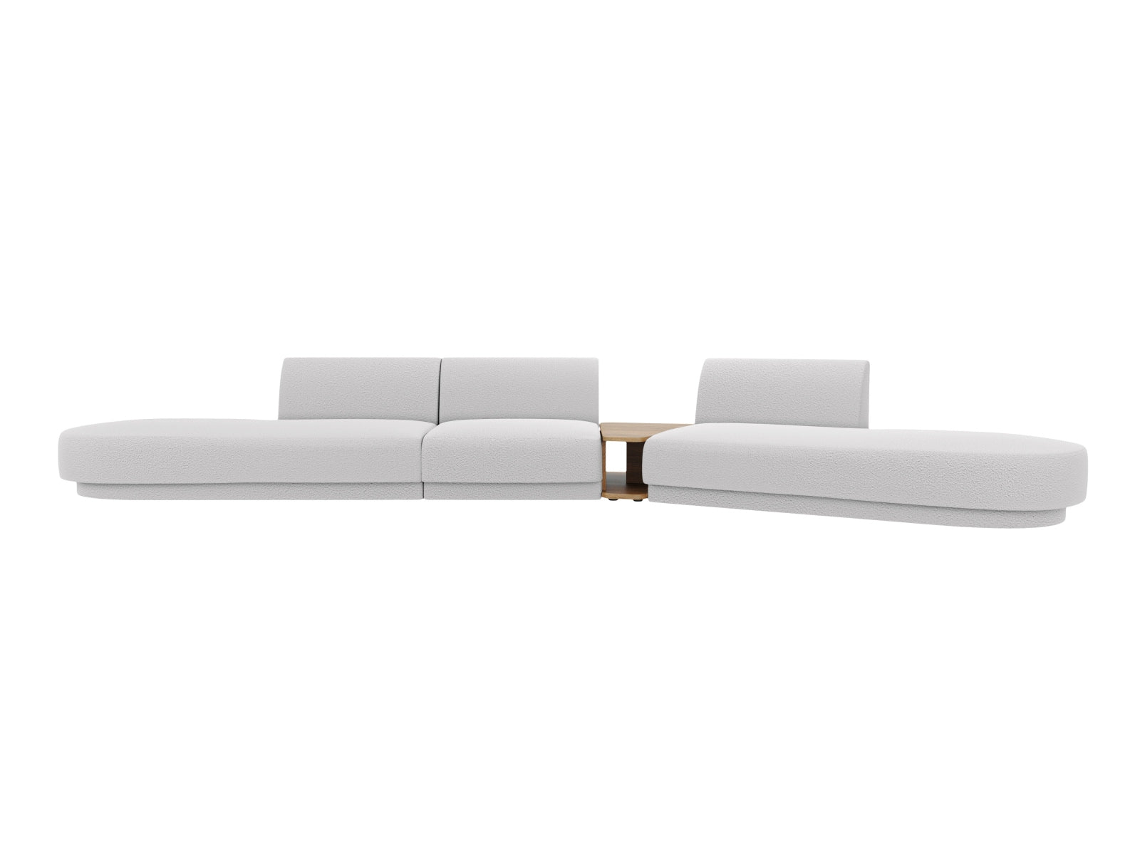 Miley Modulares Sofa rechts 5 Sitzer in Light Grey präsentiert im Onlineshop von KAQTU Design AG. L-Sofa rechts ist von Micadoni