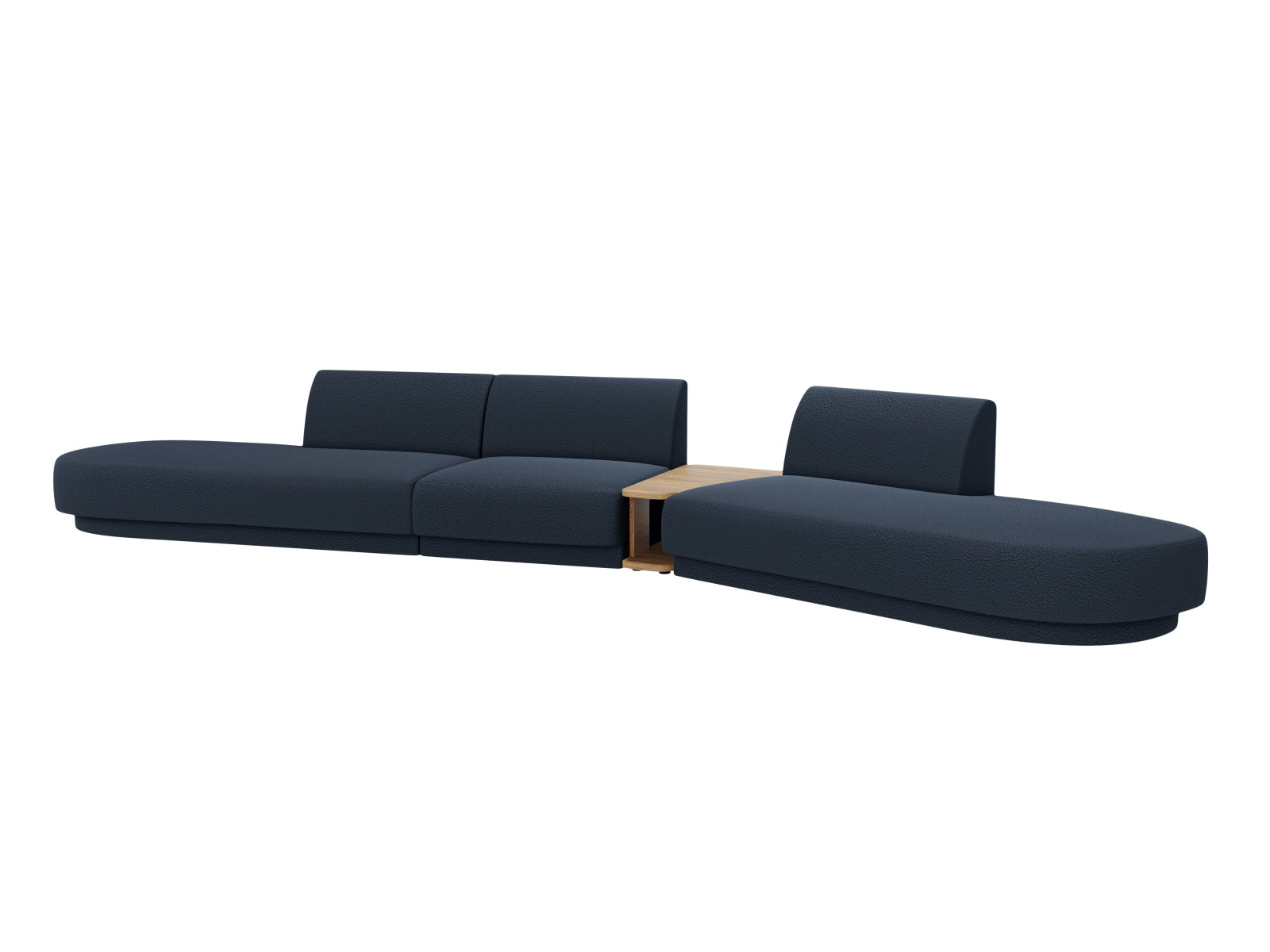 Miley Modulares Sofa rechts 5 Sitzer in Dark Blue präsentiert im Onlineshop von KAQTU Design AG. L-Sofa rechts ist von Micadoni
