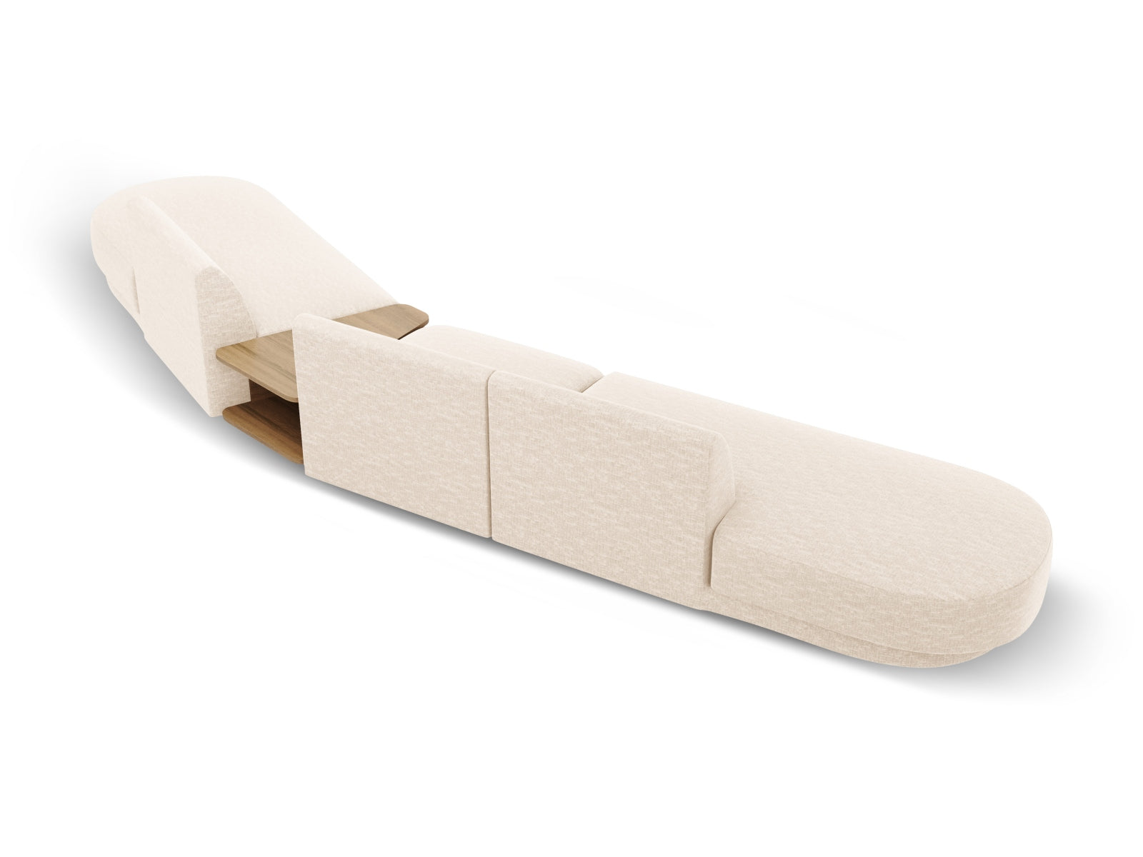 Miley Modulares Sofa rechts 5 Sitzer in Light Beige präsentiert im Onlineshop von KAQTU Design AG. L-Sofa rechts ist von Micadoni