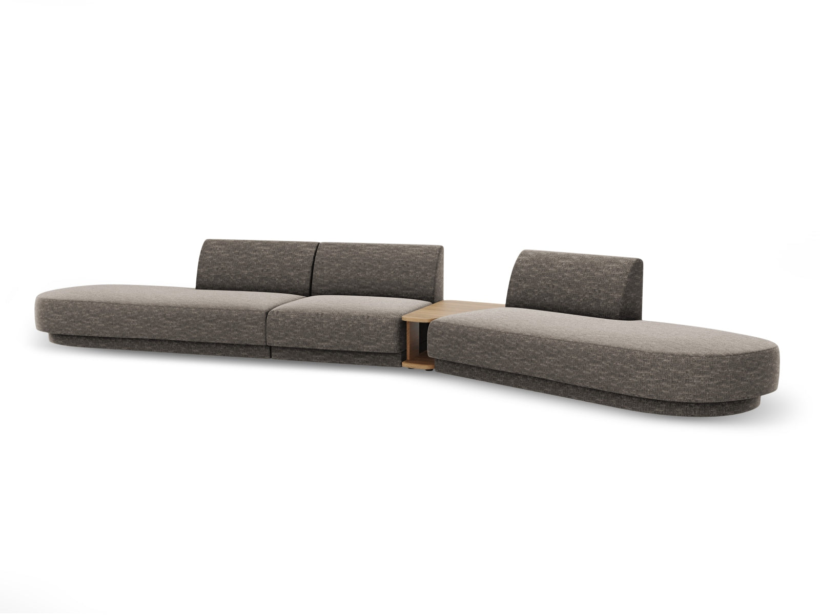 Miley Modulares Sofa rechts 5 Sitzer in Grey präsentiert im Onlineshop von KAQTU Design AG. L-Sofa rechts ist von Micadoni