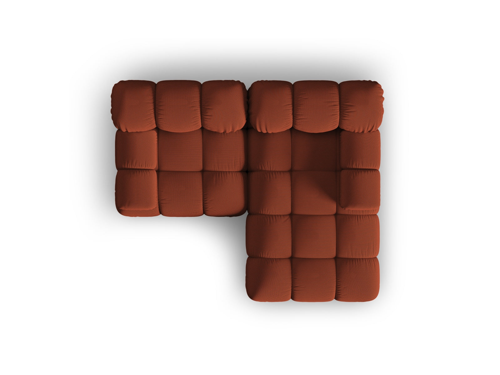 Elegantes Bellis Ecksofa in Brick-Sonic, 3-Sitzer, 155 cm, perfekt für stilvolle Wohnräume, erhältlich bei Micadoni.
