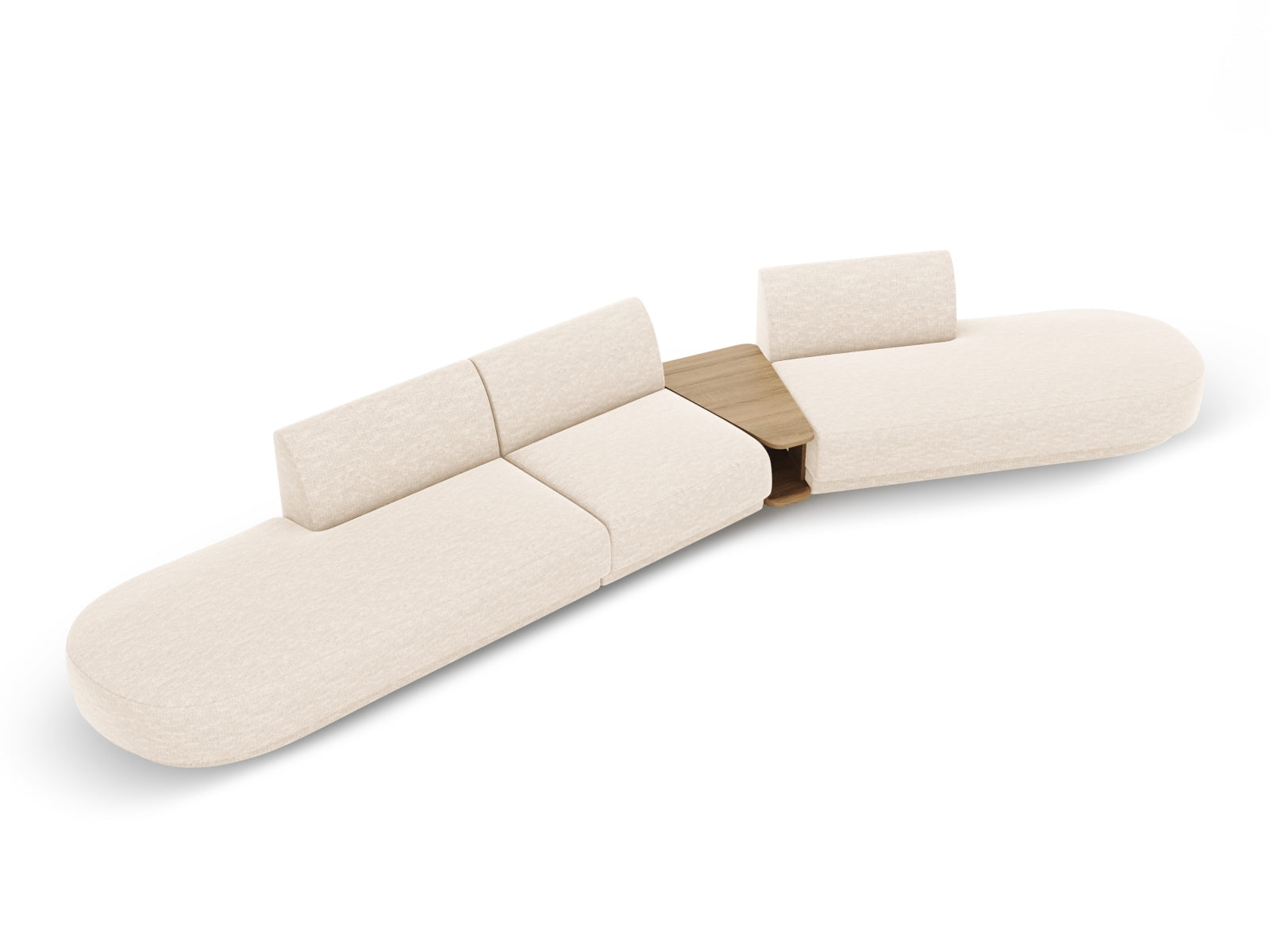 Miley Modulares Sofa rechts 5 Sitzer in Ivory präsentiert im Onlineshop von KAQTU Design AG. L-Sofa rechts ist von Micadoni
