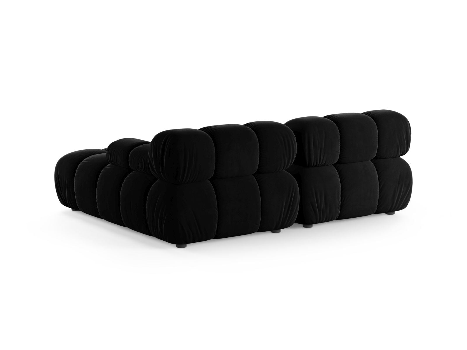 Elegantes 3-Sitzer Ecksofa Bellis in Black-Venus, ideal für stilvolle Wohnräume, erhältlich bei Micadoni.