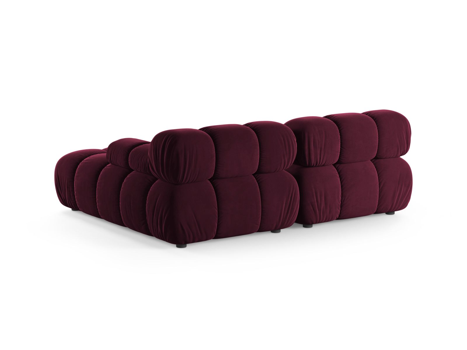 Elegantes 3-Sitzer Ecksofa Bellis in stilvollem Burgundy-Venus, ideal für gemütliche Wohnzimmergestaltung, erhältlich bei Micadoni.