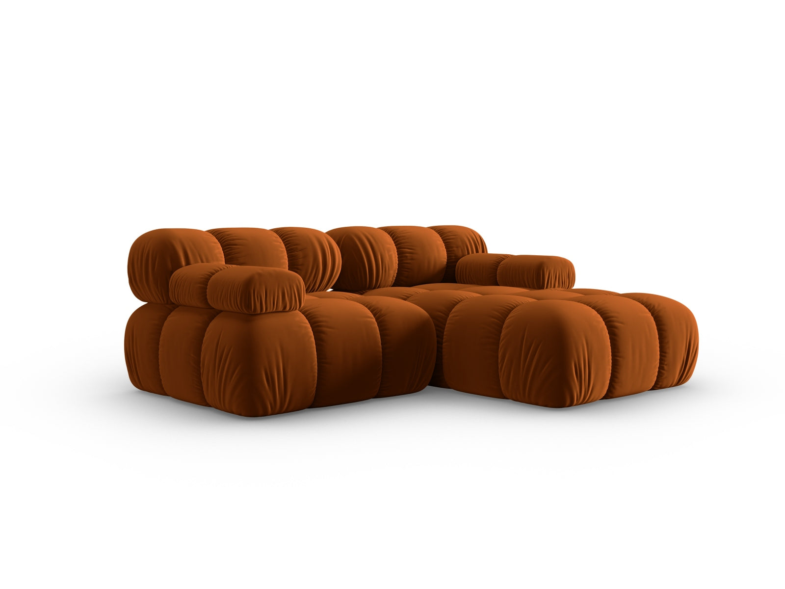 Erleben Sie das Bellis Velour Ecksofa rechts 3-Sitzer von Micadoni. Stilvolles Design, anpassbare Module und erstklassiger Komfort für Ihr modernes Wohnzimmer.