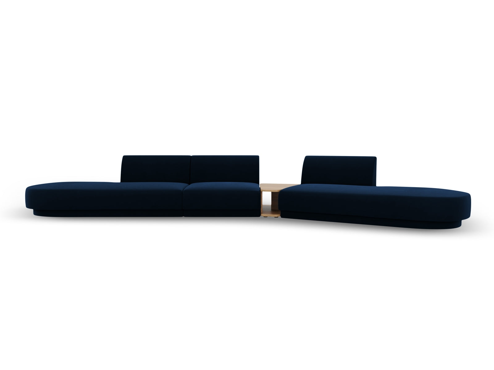 Miley Velour modulares Sofa rechts 5 Sitzer in Royal Blue präsentiert im Onlineshop von KAQTU Design AG. L-Sofa rechts ist von Micadoni
