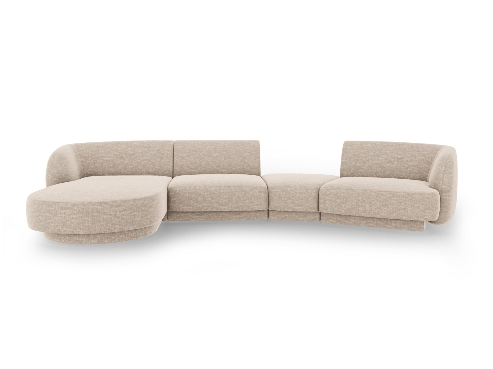 Miley Modulares Sofa links 4 Sitzer in Beige präsentiert im Onlineshop von KAQTU Design AG. L-Sofa links ist von Micadoni