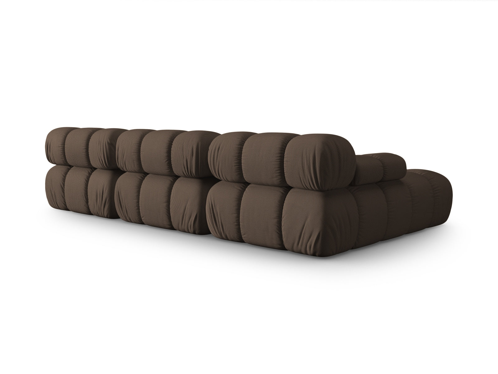 Stylisches, braunes Ecksofa Bellis, linksseitig, 4-Sitzer, 155 cm, ideal für komfortable und moderne Wohnräume.