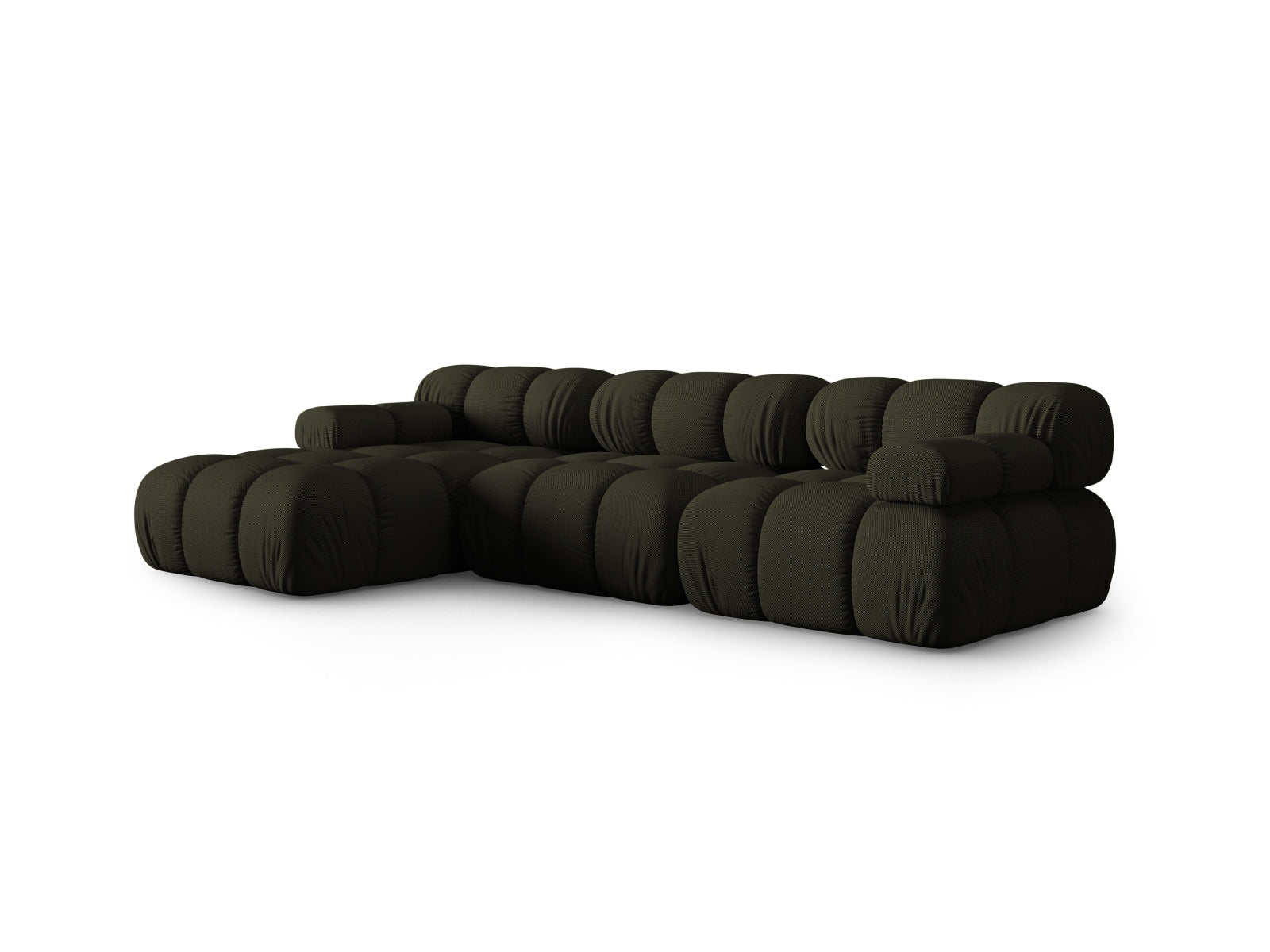 Elegantes Bellis Ecksofa in Amazon Green-Sonic, 4-Sitzer, 155cm, modulares Design von Micadoni, ideal für stilvolle Wohnräume.