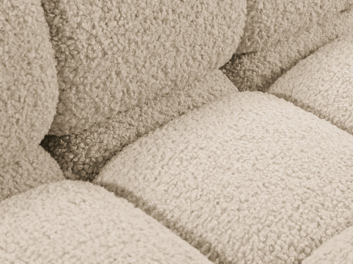 Bellis Boucle modulares Ecksofa links 4 Sitzer 155cm in Light Beige-Rolf präsentiert im Onlineshop von KAQTU Design AG. L-Sofa links ist von Micadoni