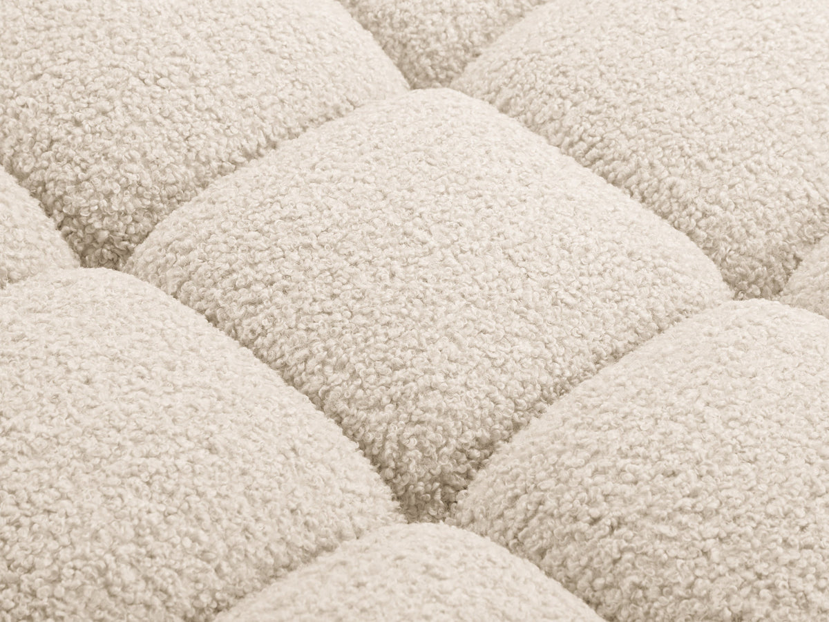 Bellis Boucle modulares Ecksofa links 4 Sitzer 155cm in Light Beige-Rolf präsentiert im Onlineshop von KAQTU Design AG. L-Sofa links ist von Micadoni