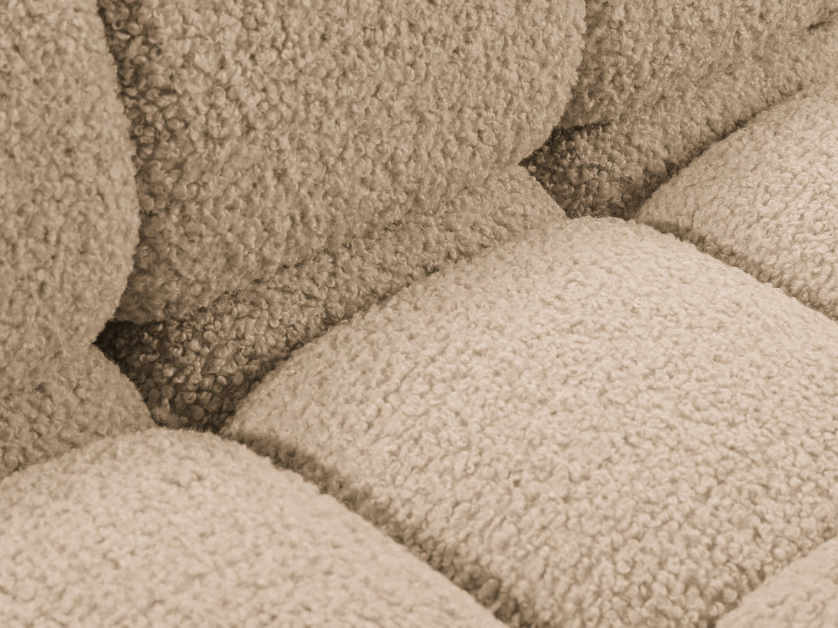 Bellis Boucle modulares Ecksofa links 4 Sitzer 155cm in Sand-Rolf präsentiert im Onlineshop von KAQTU Design AG. L-Sofa links ist von Micadoni