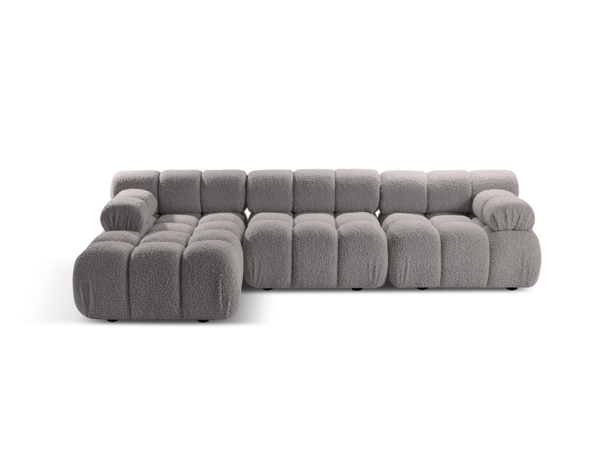 Bellis Boucle modulares Ecksofa links 4 Sitzer 155cm in Light Grey-Rolf präsentiert im Onlineshop von KAQTU Design AG. L-Sofa links ist von Micadoni