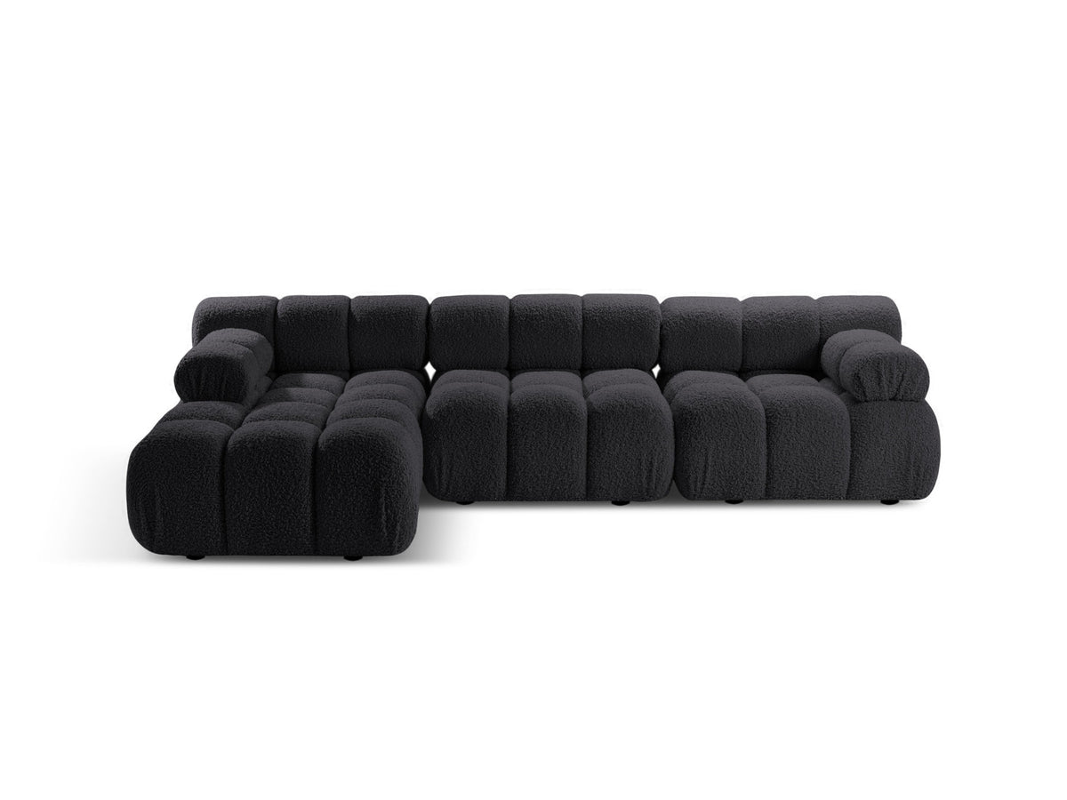 Bellis Boucle modulares Ecksofa links 4 Sitzer 155cm in Graphite-Rolf präsentiert im Onlineshop von KAQTU Design AG. L-Sofa links ist von Micadoni