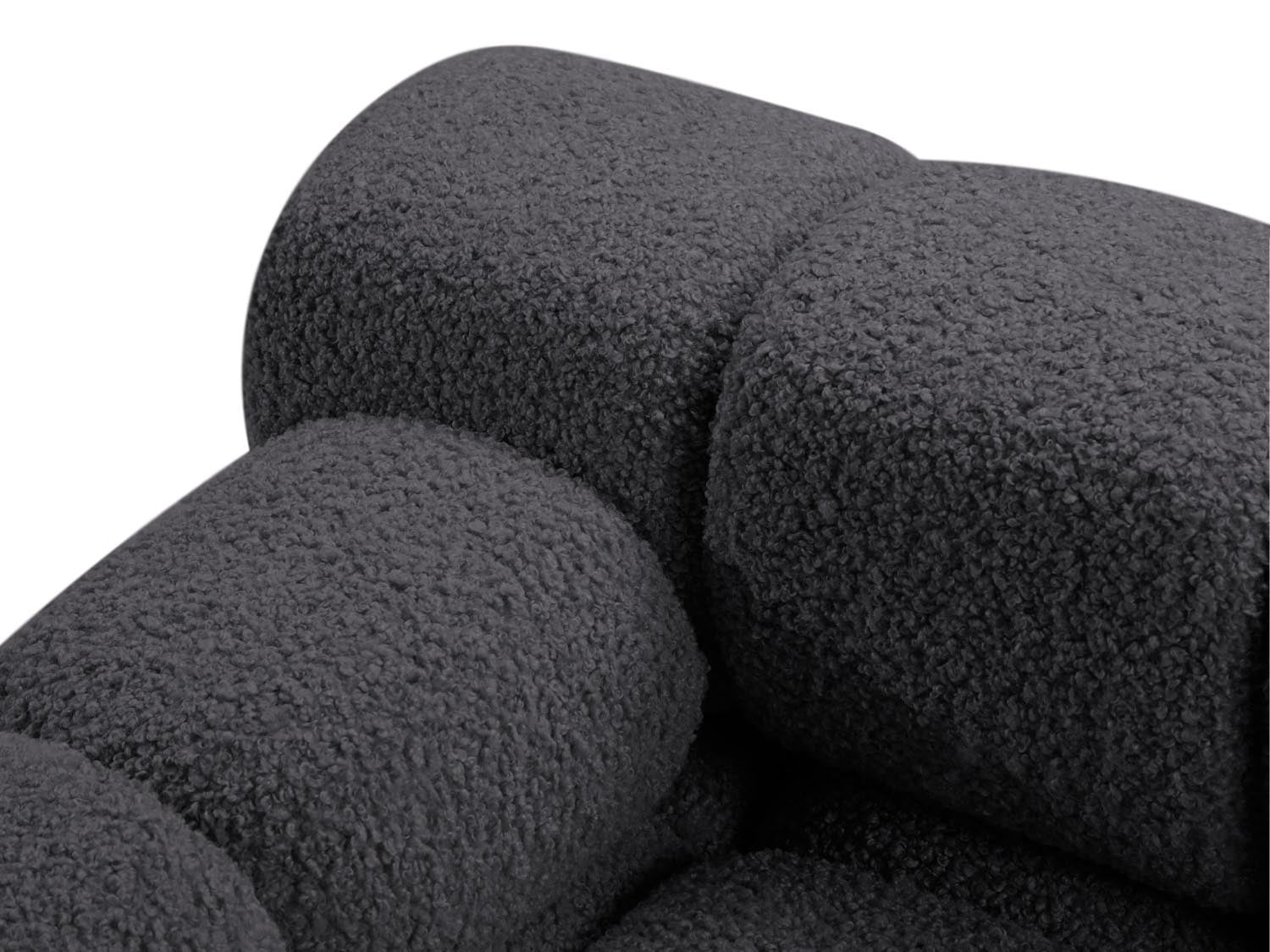 Bellis Boucle modulares Ecksofa links 4 Sitzer 155cm in Graphite präsentiert im Onlineshop von KAQTU Design AG. Ecksofa links ist von Micadoni