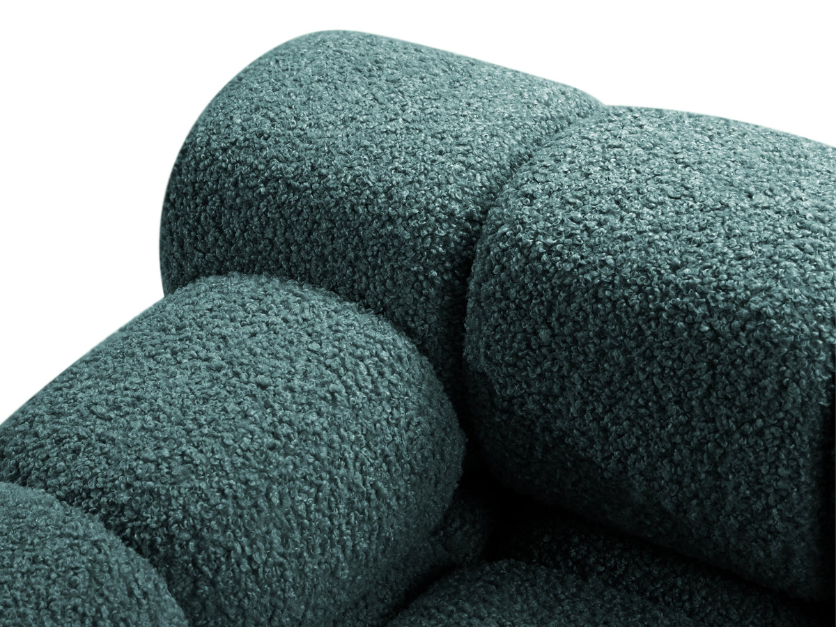 Bellis Boucle modulares Ecksofa links 4 Sitzer 155cm in Petrol-Rolf präsentiert im Onlineshop von KAQTU Design AG. L-Sofa links ist von Micadoni