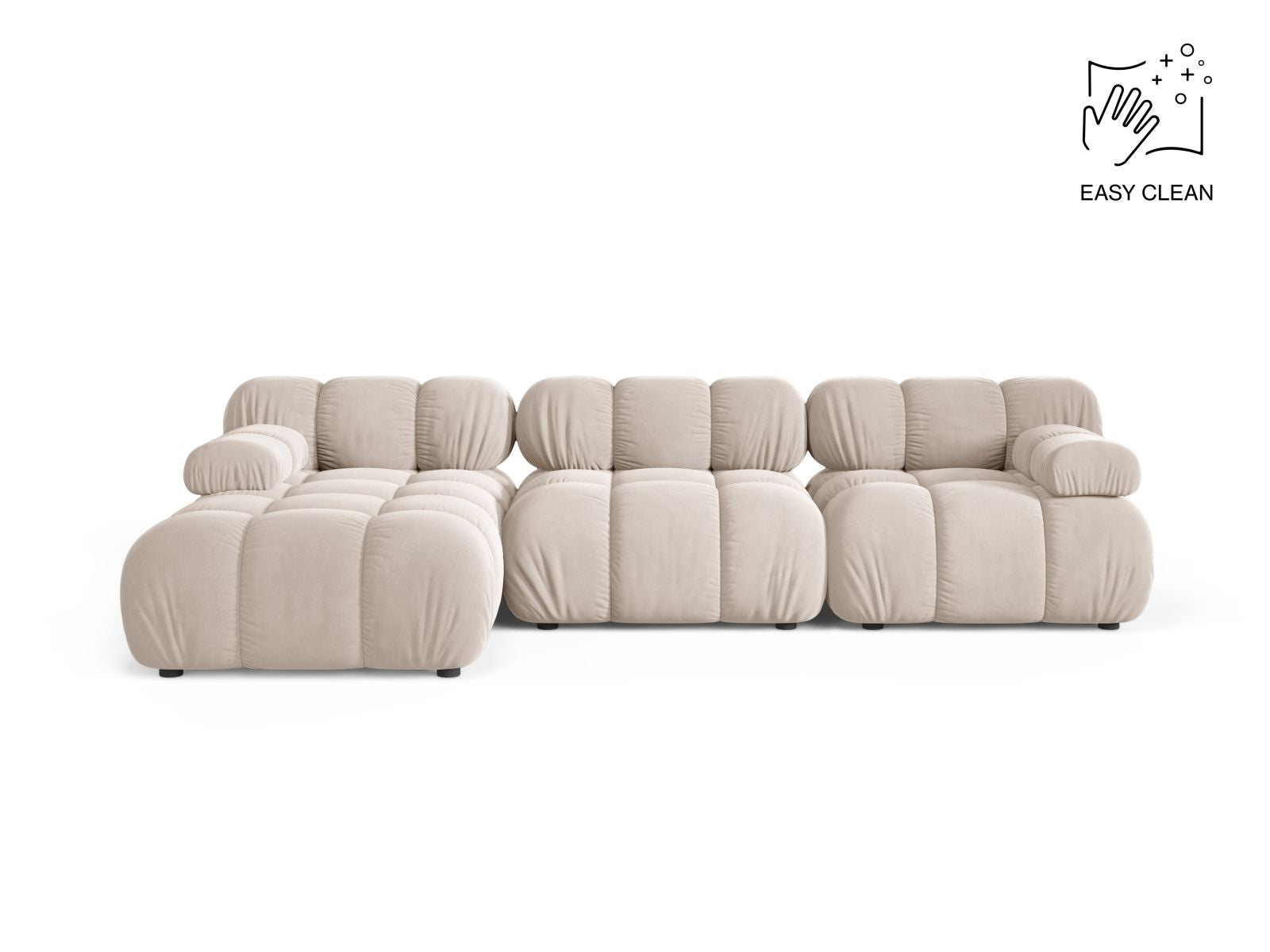 4-Sitzer Modular Ecksofa links Bellis in Light Beige-Venus präsentiert im Onlineshop von KAQTU Design AG. Ecksofa links ist von Micadoni