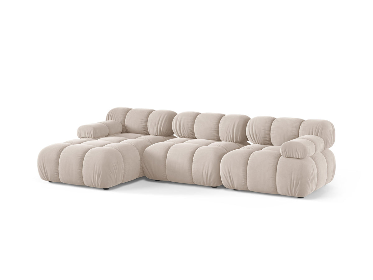 4-Sitzer Modular Ecksofa links Bellis in Light Beige-Venus präsentiert im Onlineshop von KAQTU Design AG. L-Sofa links ist von Micadoni
