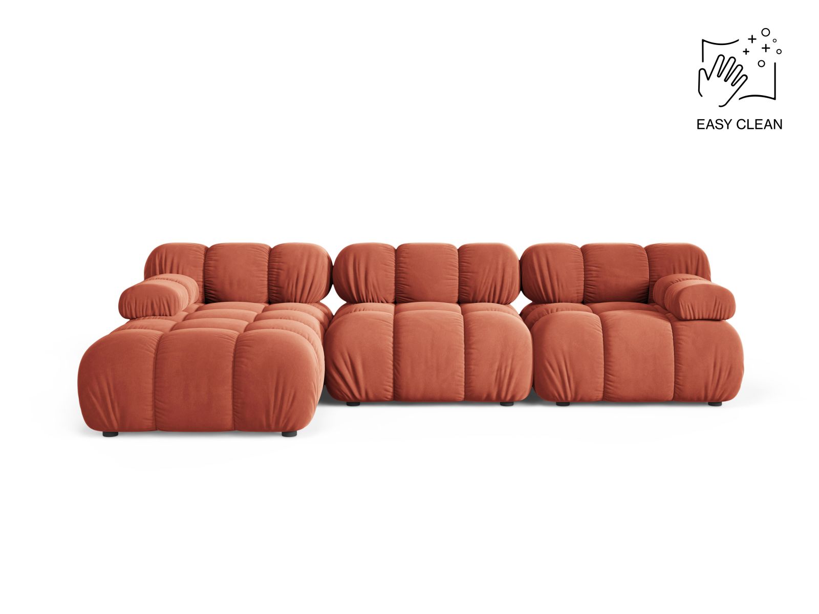 4-Sitzer Modular Ecksofa links Bellis in Coral-Venus präsentiert im Onlineshop von KAQTU Design AG. Ecksofa links ist von Micadoni