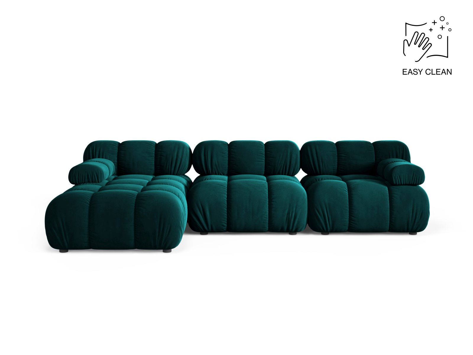 4-Sitzer Modular Ecksofa links Bellis in Deep Petrol-Venus präsentiert im Onlineshop von KAQTU Design AG. Ecksofa links ist von Micadoni