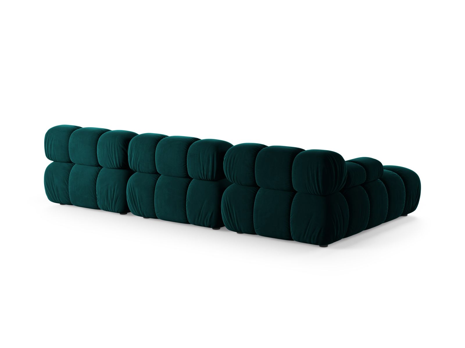 Elegantes 4-Sitzer Ecksofa Bellis in stilvollem Petrol, ideal für einladende Wohnräume und entspannte Stunden mit Familie und Freunden.
