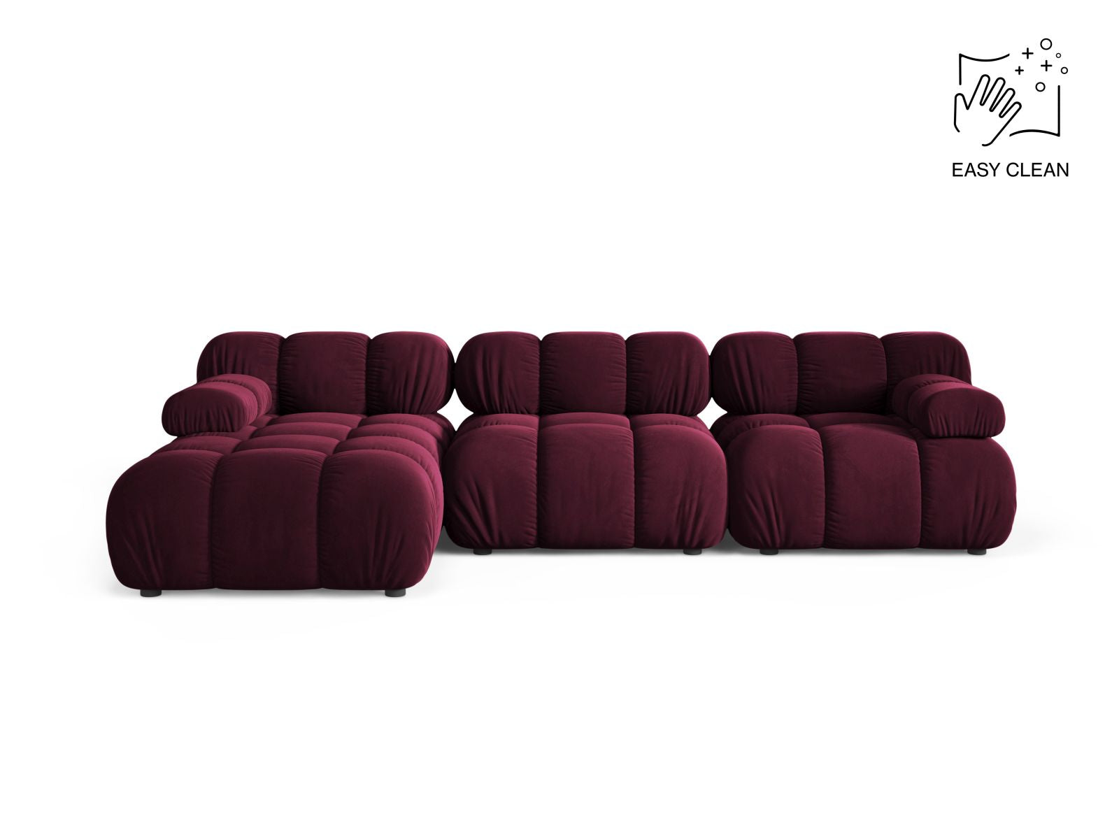 4-Sitzer Modular Ecksofa links Bellis in Burgundy-Venus präsentiert im Onlineshop von KAQTU Design AG. Ecksofa links ist von Micadoni