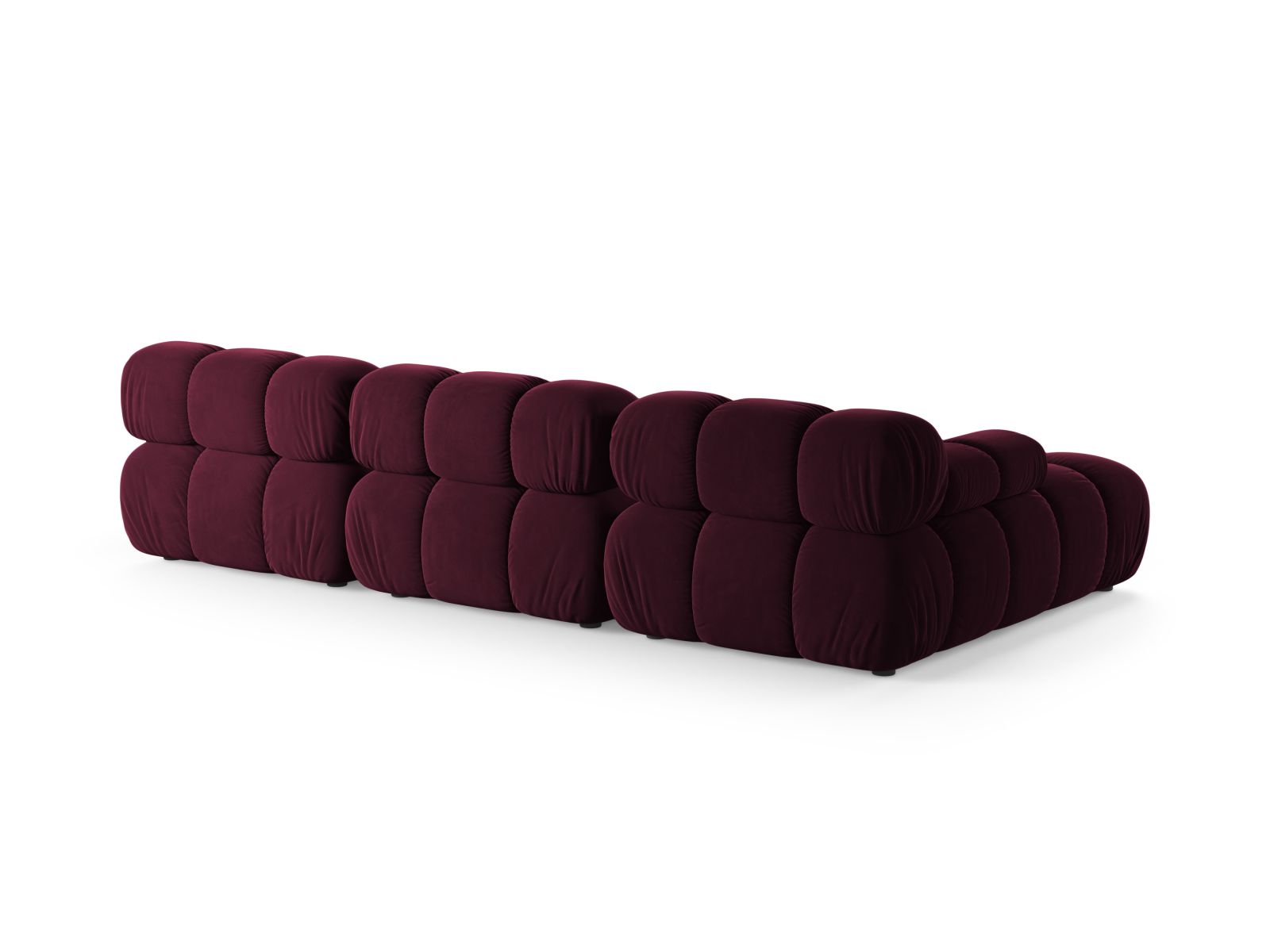 Elegantes 4-Sitzer Ecksofa links Bellis in stilvollem Burgundy-Venus, ideal für zeitgemäße Wohnräume von Micadoni.