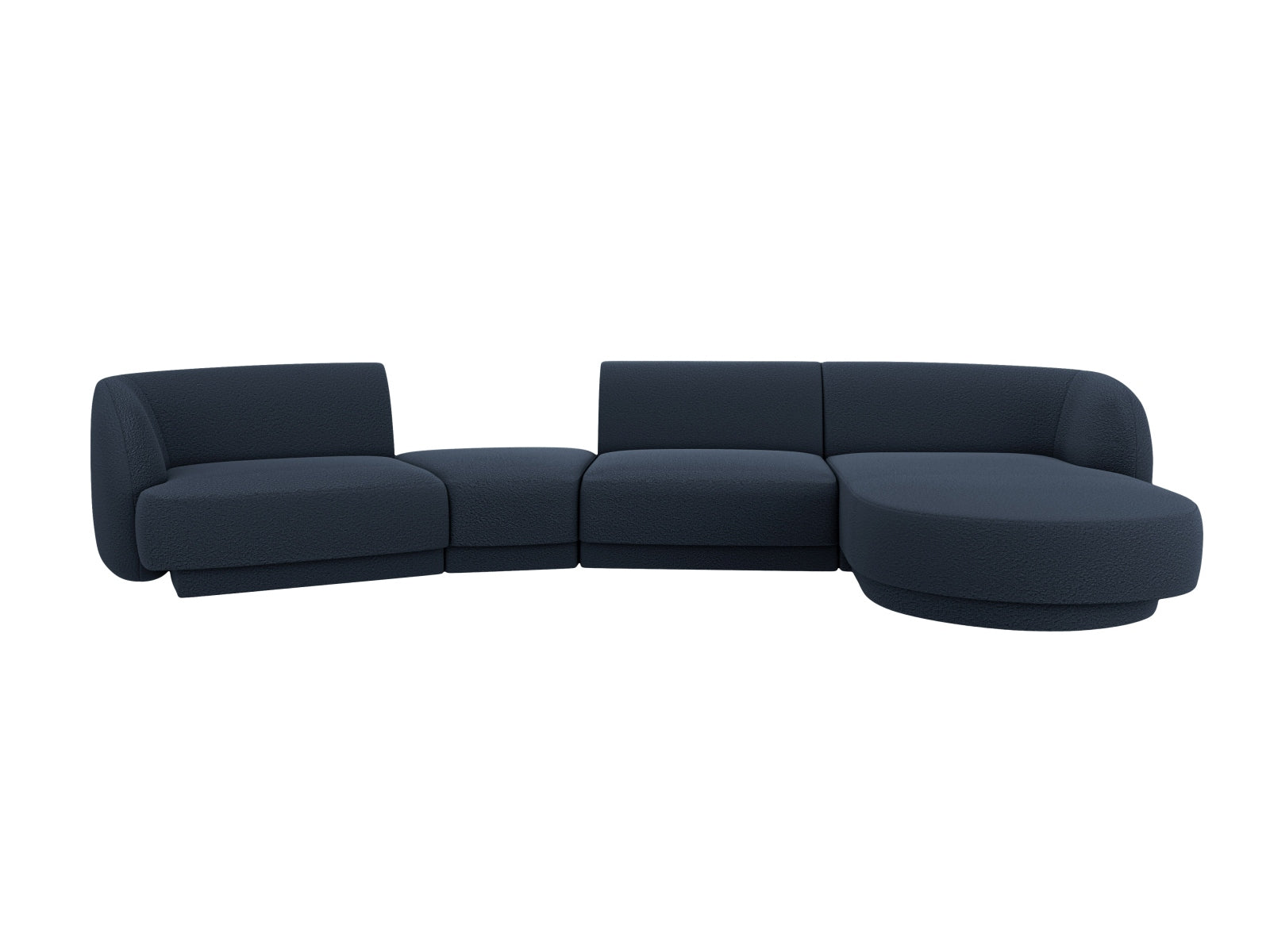 Miley Modulares Sofa rechts 4 Sitzer in Dark Blue präsentiert im Onlineshop von KAQTU Design AG. L-Sofa rechts ist von Micadoni